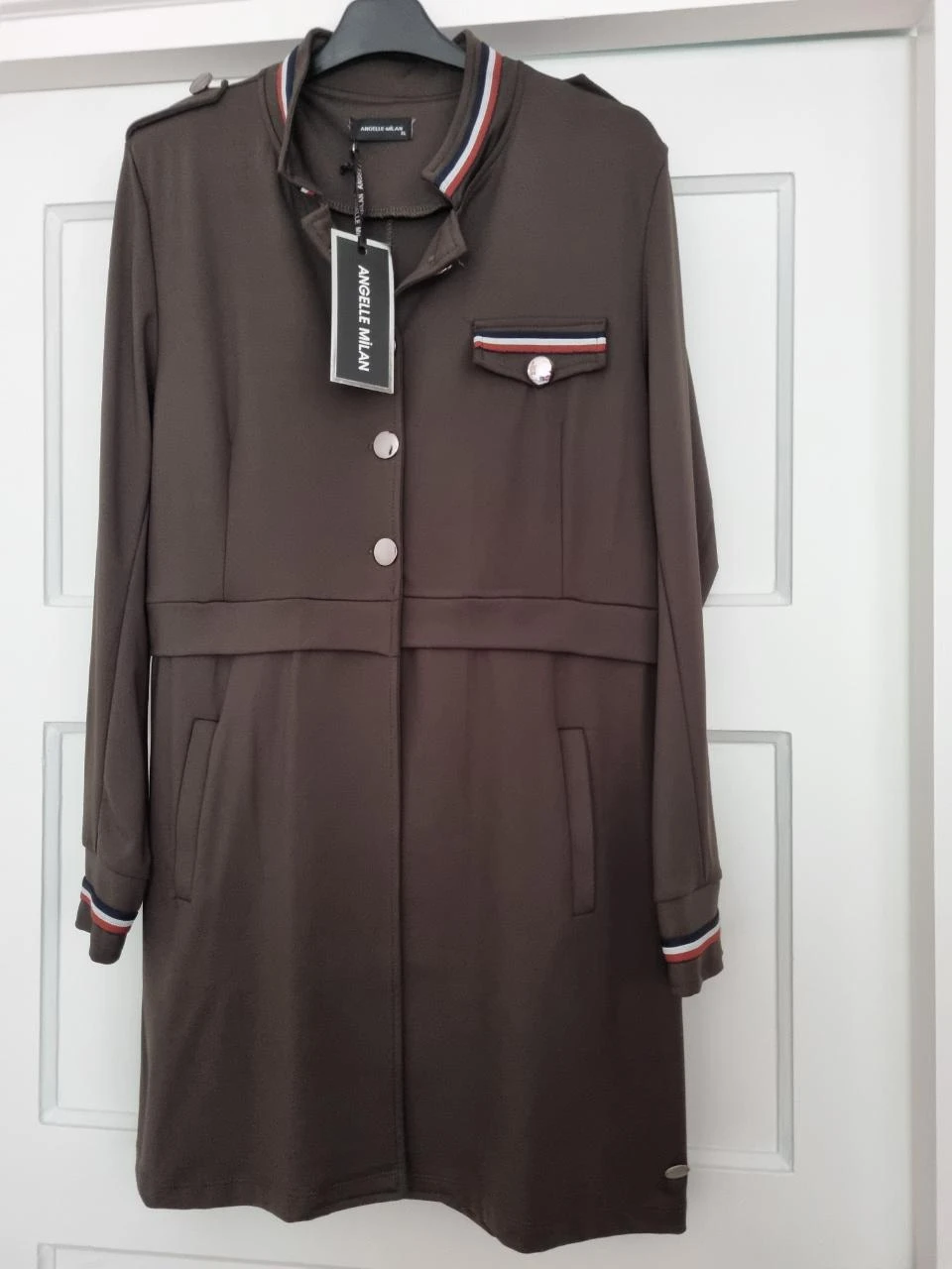Khaki stretch blazer maat XL